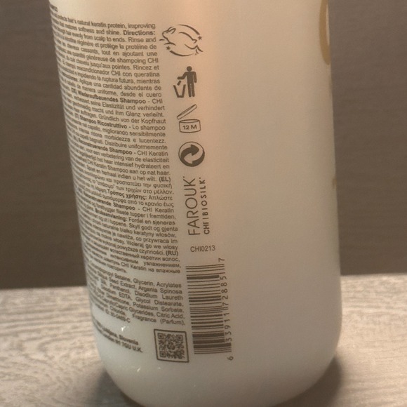 CHI Keratin Reconstructing Shampoo 12 oz pH 5.5 Sulfate & Paraben Free SHIPPING‎ - Picture 7 of 9